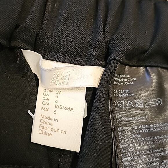 H&M black dress pants size 6 - Picture 3 of 8